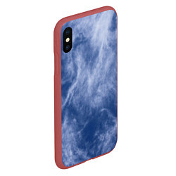 Чехол iPhone XS Max матовый Облака в небе, цвет: 3D-красный — фото 2