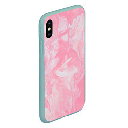 Чехол iPhone XS Max матовый Розовая Богемия, цвет: 3D-мятный — фото 2