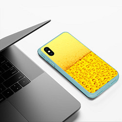 Чехол iPhone XS Max матовый ПИВО, цвет: 3D-мятный — фото 2