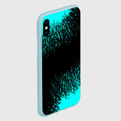 Чехол iPhone XS Max матовый Краска, цвет: 3D-голубой — фото 2