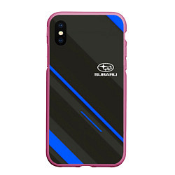 Чехол iPhone XS Max матовый SUBARU