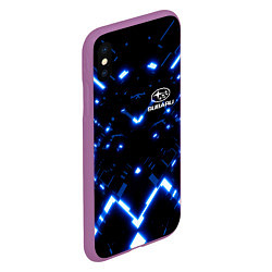 Чехол iPhone XS Max матовый SUBARU, цвет: 3D-фиолетовый — фото 2