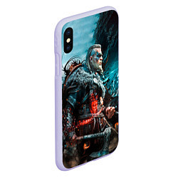 Чехол iPhone XS Max матовый ASSASSINS CREED VALHALLA, цвет: 3D-светло-сиреневый — фото 2