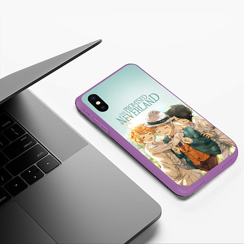 Чехол iPhone XS Max матовый The Promised Neverland / 3D-Фиолетовый – фото 3
