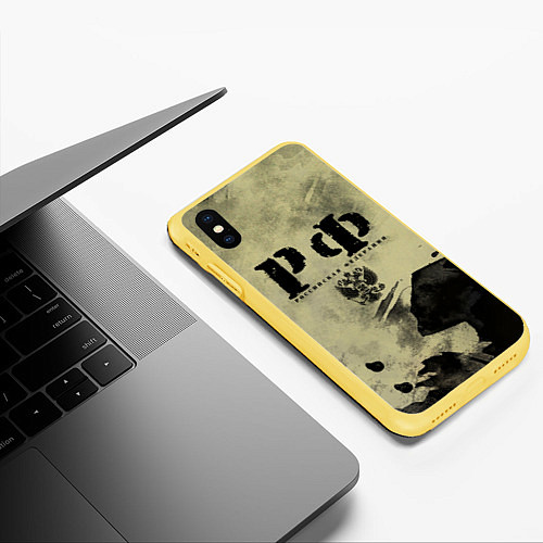 Чехол iPhone XS Max матовый РФ / 3D-Желтый – фото 3