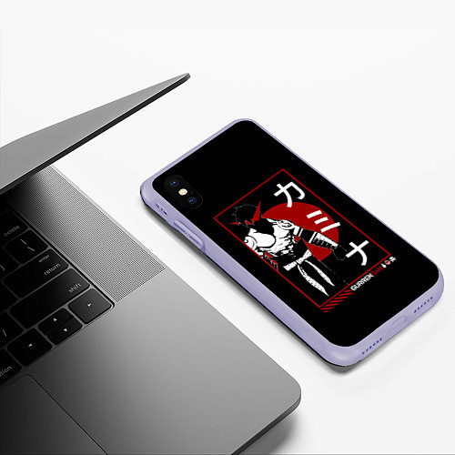 Чехол iPhone XS Max матовый Гуррен Лаганн Камина / 3D-Светло-сиреневый – фото 3