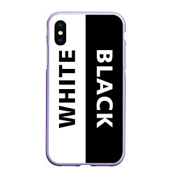 Чехол iPhone XS Max матовый BLACK & WHITE, цвет: 3D-светло-сиреневый