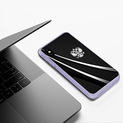 Чехол iPhone XS Max матовый Россия, цвет: 3D-светло-сиреневый — фото 2