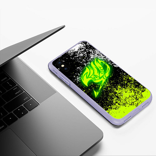 Чехол iPhone XS Max матовый FAIRY TAIL / 3D-Светло-сиреневый – фото 3