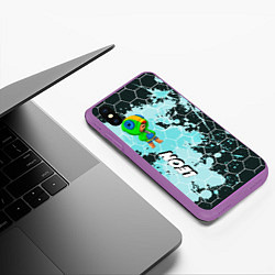 Чехол iPhone XS Max матовый Brawl Stars, цвет: 3D-фиолетовый — фото 2