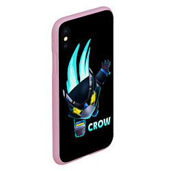 Чехол iPhone XS Max матовый Brawl Stars CROW, цвет: 3D-розовый — фото 2