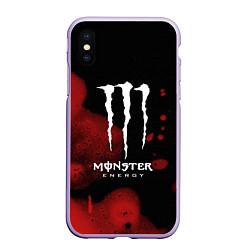 Чехол iPhone XS Max матовый MONSTER ENERGY, цвет: 3D-светло-сиреневый