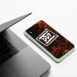 Чехол iPhone XS Max матовый ДДТ Z, цвет: 3D-салатовый — фото 2
