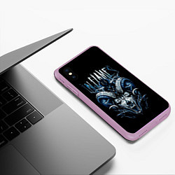 Чехол iPhone XS Max матовый IN FLAMES, цвет: 3D-сиреневый — фото 2