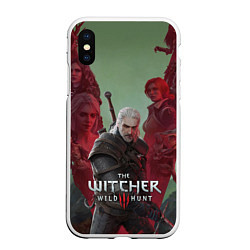 Чехол iPhone XS Max матовый The Witcher 5-летие, цвет: 3D-белый