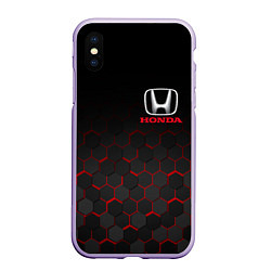 Чехол iPhone XS Max матовый HONDA, цвет: 3D-светло-сиреневый