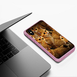 Чехол iPhone XS Max матовый КОТЯТУШКИ, цвет: 3D-розовый — фото 2