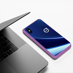 Чехол iPhone XS Max матовый VOLVO, цвет: 3D-фиолетовый — фото 2