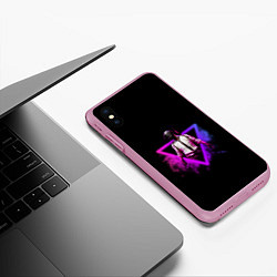 Чехол iPhone XS Max матовый Pubg, цвет: 3D-розовый — фото 2