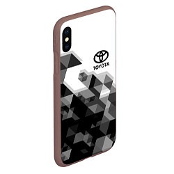 Чехол iPhone XS Max матовый TOYOTA, цвет: 3D-коричневый — фото 2