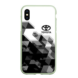 Чехол iPhone XS Max матовый TOYOTA, цвет: 3D-салатовый