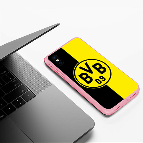 Чехол iPhone XS Max матовый BORUSSIA / 3D-Баблгам – фото 3