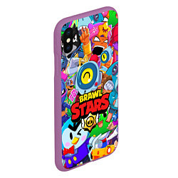 Чехол iPhone XS Max матовый BRAWL STARS NANI, цвет: 3D-фиолетовый — фото 2