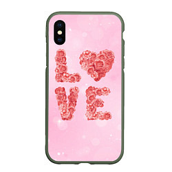 Чехол iPhone XS Max матовый Love Розы