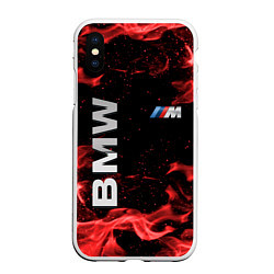 Чехол iPhone XS Max матовый BMW, цвет: 3D-белый