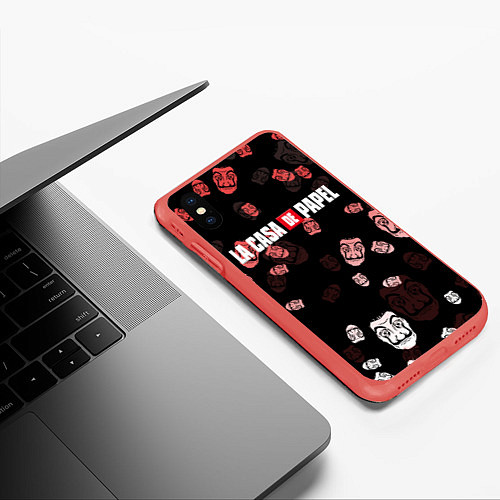 Чехол iPhone XS Max матовый La Casa de Papel Z / 3D-Красный – фото 3