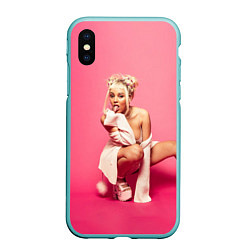 Чехол iPhone XS Max матовый DOJA CAT, цвет: 3D-мятный