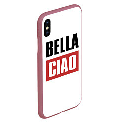 Чехол iPhone XS Max матовый Bella Ciao, цвет: 3D-малиновый — фото 2
