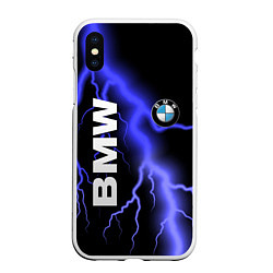 Чехол iPhone XS Max матовый BMW, цвет: 3D-белый