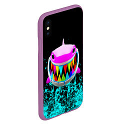 Чехол iPhone XS Max матовый 6IX9INE, цвет: 3D-фиолетовый — фото 2