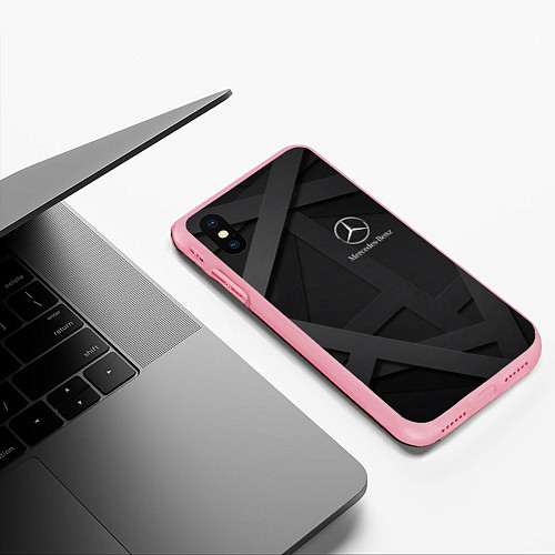Чехол iPhone XS Max матовый MERCEDES / 3D-Баблгам – фото 3