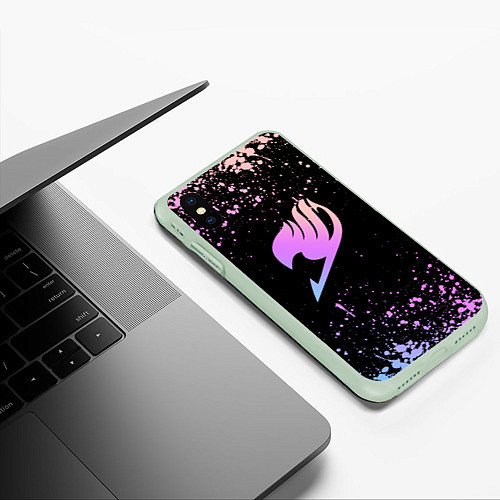 Чехол iPhone XS Max матовый Fairy Tail / 3D-Салатовый – фото 3