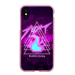 Чехол iPhone XS Max матовый PROMARE, цвет: 3D-розовый