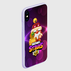 Чехол iPhone XS Max матовый BRAWL STARS GALE, цвет: 3D-светло-сиреневый — фото 2