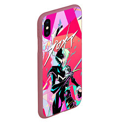 Чехол iPhone XS Max матовый PROMARE, цвет: 3D-малиновый — фото 2