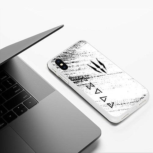 Чехол iPhone XS Max матовый THE WITCHER / 3D-Белый – фото 3