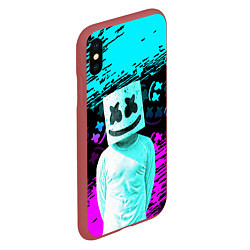 Чехол iPhone XS Max матовый Fortnite Marshmello, цвет: 3D-красный — фото 2