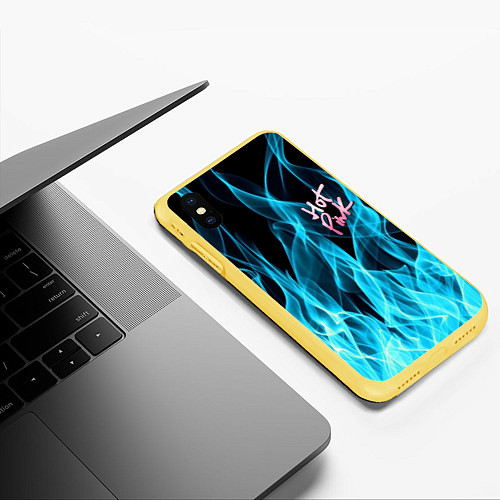 Чехол iPhone XS Max матовый DOJA CAT / 3D-Желтый – фото 3