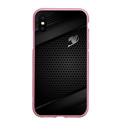 Чехол iPhone XS Max матовый Fairy Tail, цвет: 3D-розовый