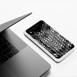 Чехол iPhone XS Max матовый MERCEDES, цвет: 3D-белый — фото 2