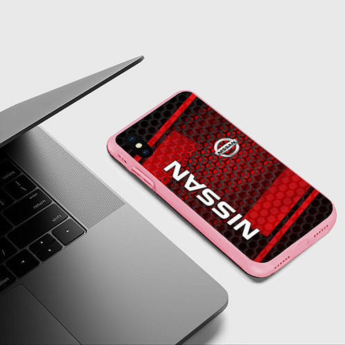 Чехол iPhone XS Max матовый NISSAN / 3D-Баблгам – фото 3