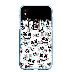 Чехол iPhone XS Max матовый MARSHMELLO GLITCH, цвет: 3D-голубой