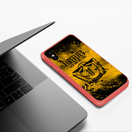 Чехол iPhone XS Max матовый THE LAST OF US Z / 3D-Красный – фото 3