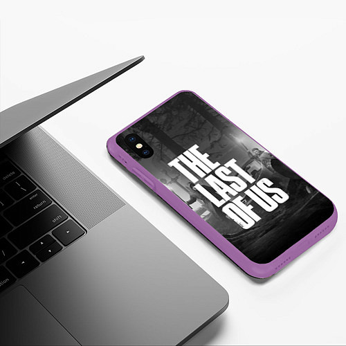 Чехол iPhone XS Max матовый THE LAST OF US 2 / 3D-Фиолетовый – фото 3