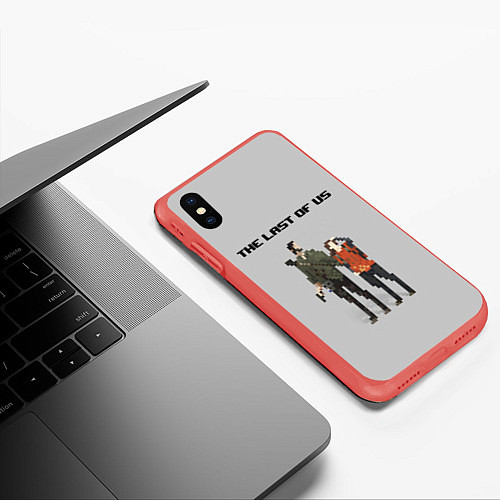 Чехол iPhone XS Max матовый THE LAST OF US / 3D-Красный – фото 3