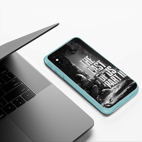Чехол iPhone XS Max матовый THE LAST OF US 2 / 3D-Мятный – фото 3
